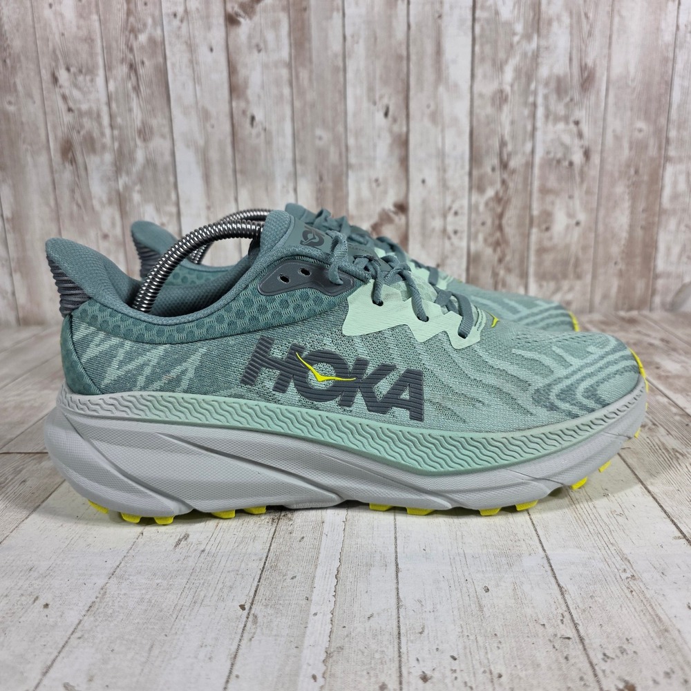 Hoka Challenger ATR 7 Wide Womens 10D Mountain Spring Harbor Mist 1134500 MGTR